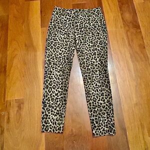 Cabi women’s jungle leopard print trouser ankle pants size 4